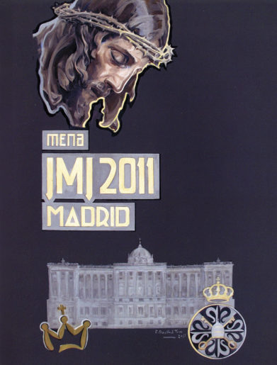 Cartel de la participación en la JMJ. 2011