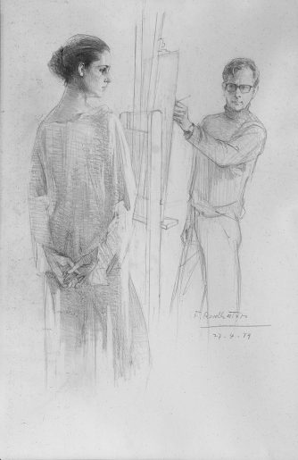 El pintor y la modelo. 1989