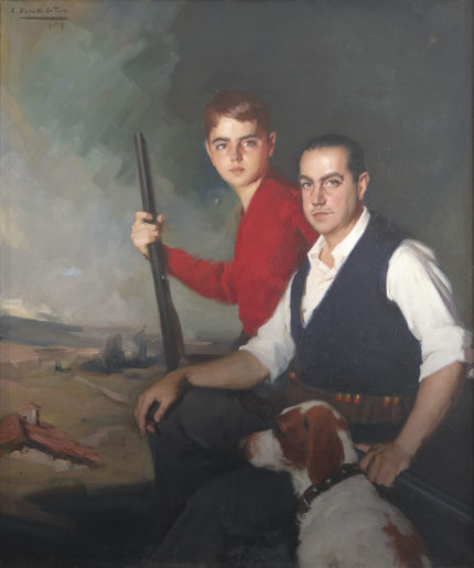 Antonio Sánchez Gomez y Eduardo Sánchez Junco en Retortillo (detalle). 1958